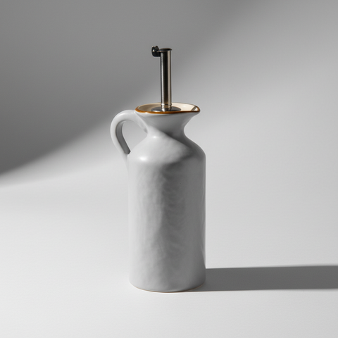 Bottiglia Olio Grigia - Sfondo Grigio Chiaro