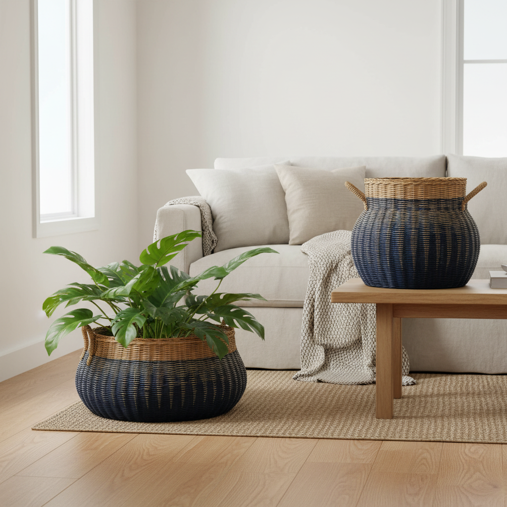 Cache Pot Myanmar Blue - Lifestyle