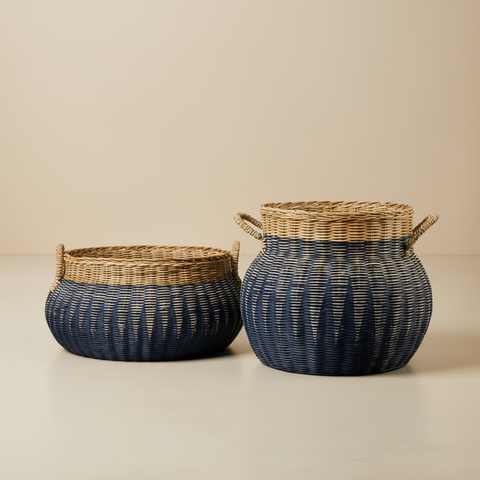 Cache Pot Myanmar Blue - Sfondo Neutro