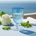 Calice Vetro Azzurro - Lifestyle Costiero
