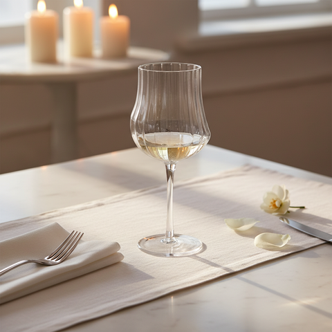 Calice Vetro Costolato - Lifestyle Cena Elegante