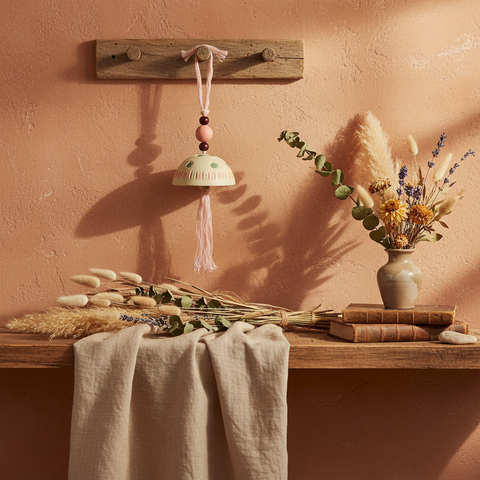 Campana terracotta beige filo rosa - lifestyle