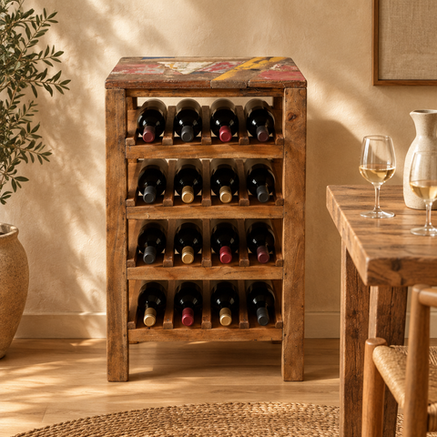 Cantinetta Saludos ambientata in sala da pranzo, formato quadrato per il feed