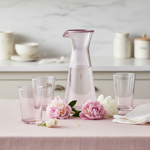 Caraffa Vetro Rosa - Lifestyle Romantico