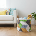 Cesta Crochet Multicolor Bambù - Ambientata