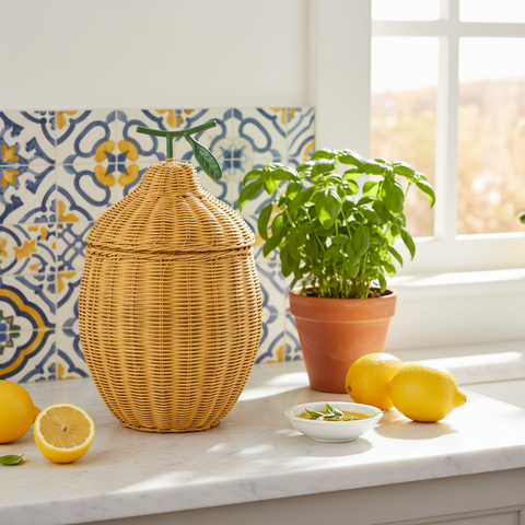 Cesta Limone Vimini - Ambientata