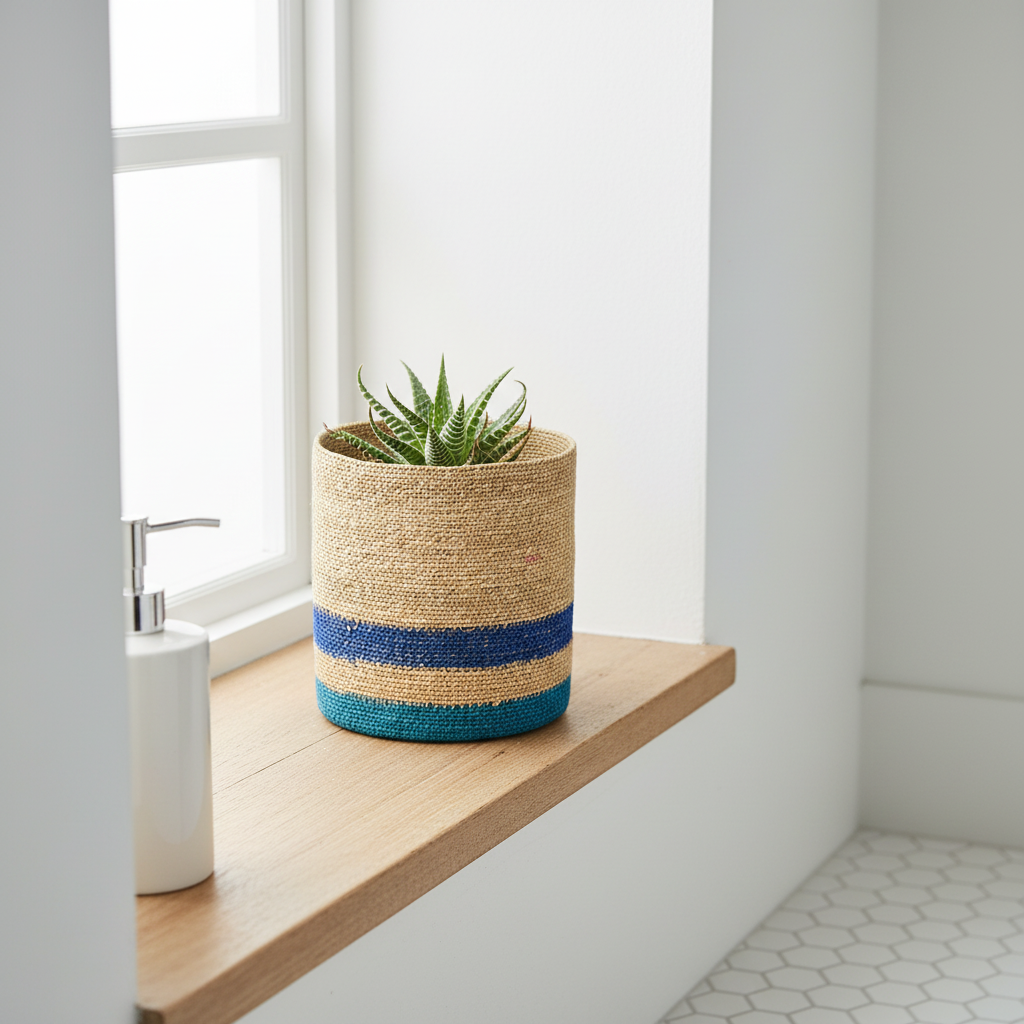 Cesta Rafia Blu - Ambientata v2