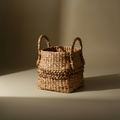 Cesta Water Hyacinth con manici - Sfondo Taupe