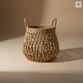 Cesta water hyacinth open-weave sfondo neutro