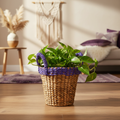 Cesta water hyacinth viola ambientata