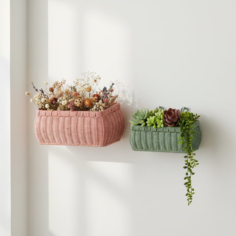 Ceste rattan da parete v8