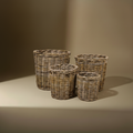 Ceste rattan sfondo taupe