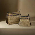 Ceste seagrass nere sfondo taupe
