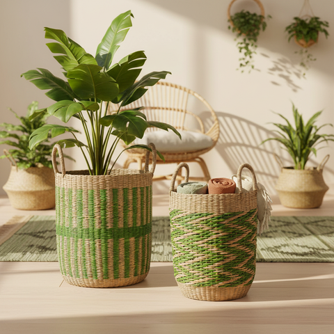 Ceste seagrass verde ambientata