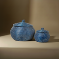 Ceste senegalesi blu sfondo taupe
