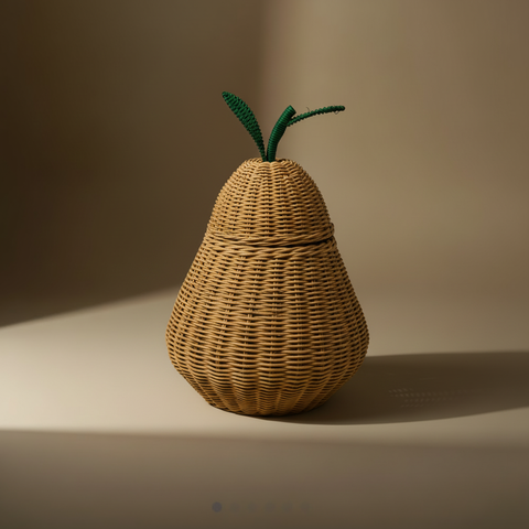 Cestino pera rattan stile riferimento