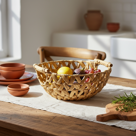 Cestino Porta Frutta Foglia Mais - Ambientata