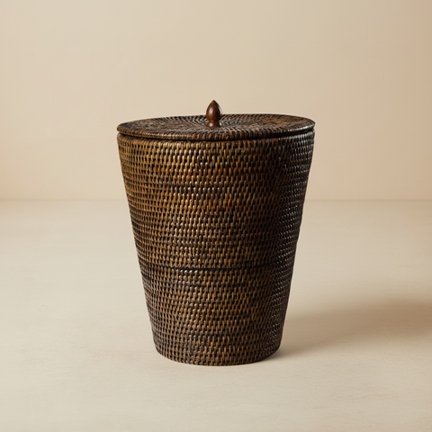 Cestino Rattan con Coperchio Myanmar - v1