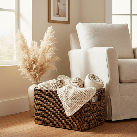 Cestone Rettangolare Rattan - Lifestyle