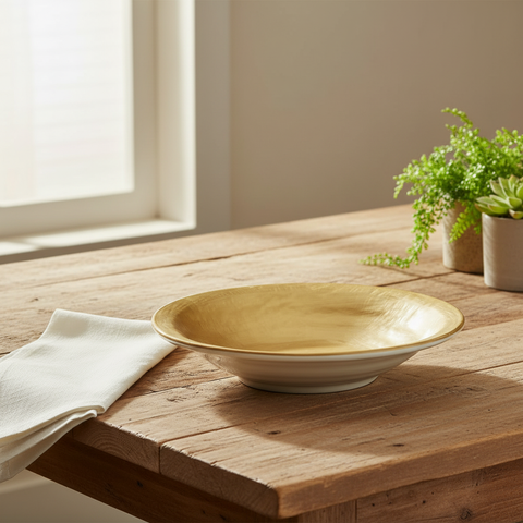 Ciotola ceramica dorata – formato quadrato