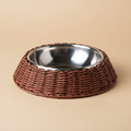 Ciotola pet polirattan mocha sfondo neutro