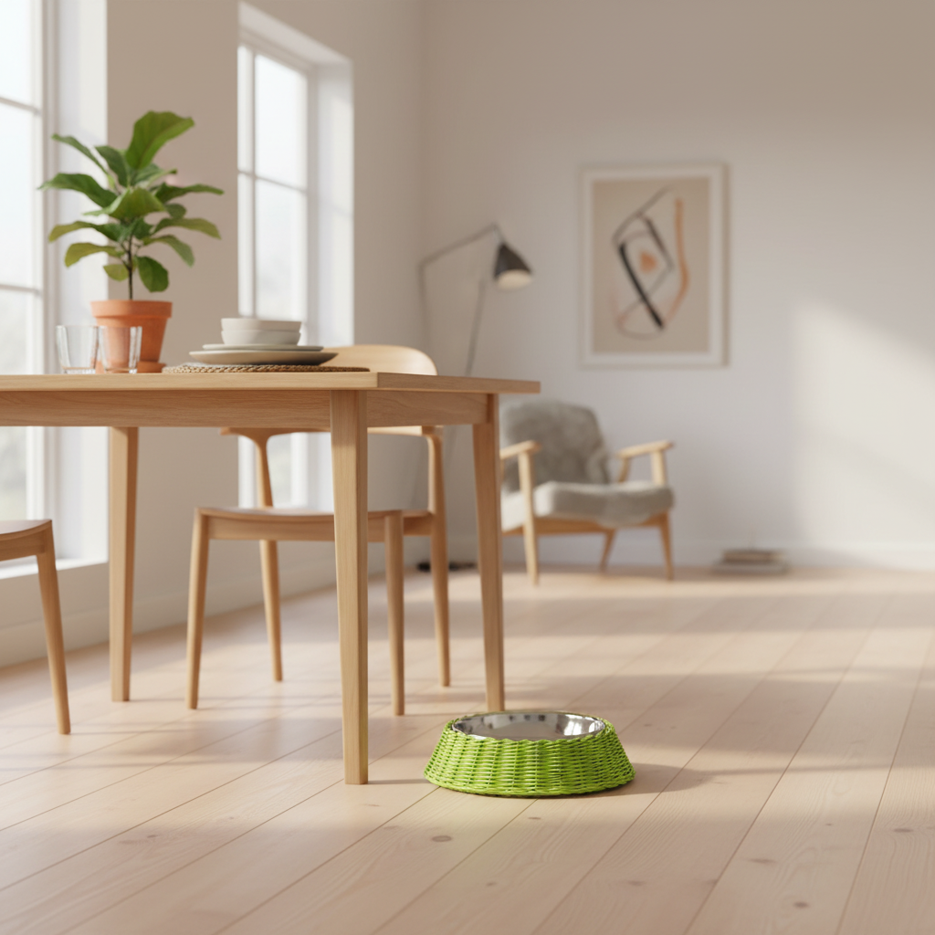 Ciotola pet verde lime in ambiente