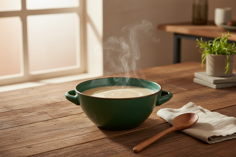 Ciotola Verde con Zuppa - Ambientata