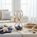Clessidra vetro juta sabbia blu - lifestyle
