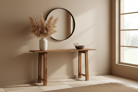 Consola de madera reciclada