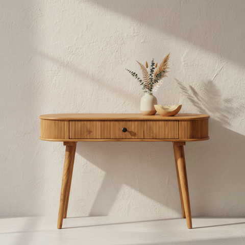 Consolle ovale teak lifestyle