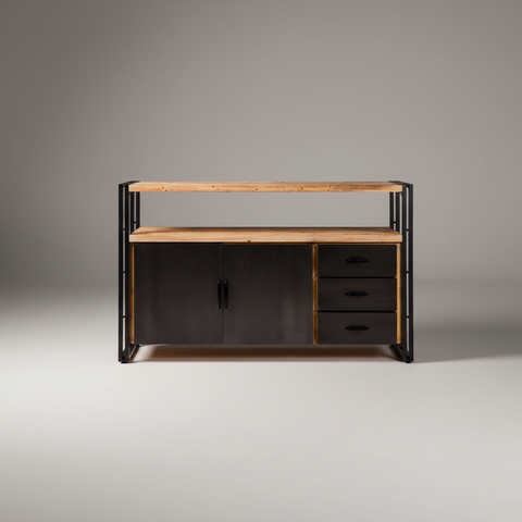 Contenitore metallo grigio sfondo neutro