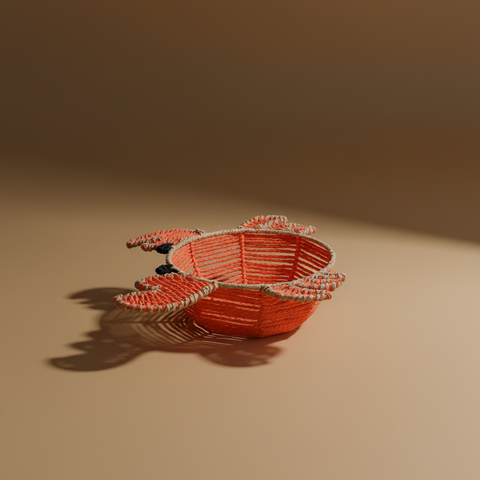 Crabe Orange Sfondo Taupe