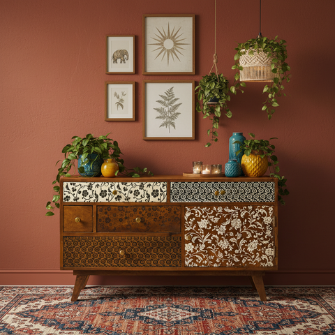 Credenza boho patchwork lifestyle