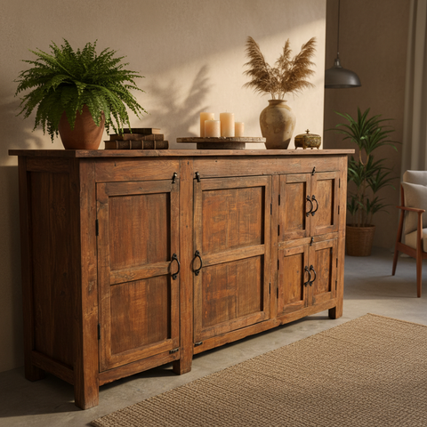 Credenza grande teak ambientata