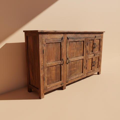 Credenza grande teak sfondo neutro