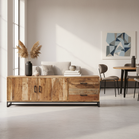 Credenza industriale in ambiente lifestyle