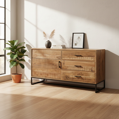 Credenza industriale in ambiente lifestyle