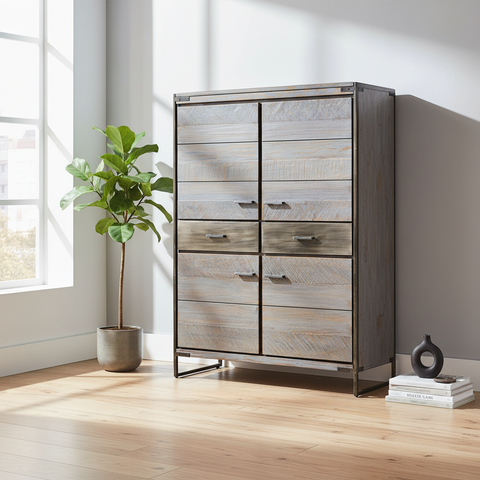 Credenza Leicester acacia grigia