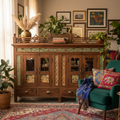 Credenza maioliche ambientata
