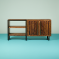Credenza su pavimento teal