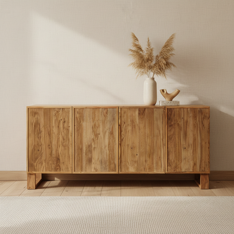 Credenza teak scanalata lifestyle