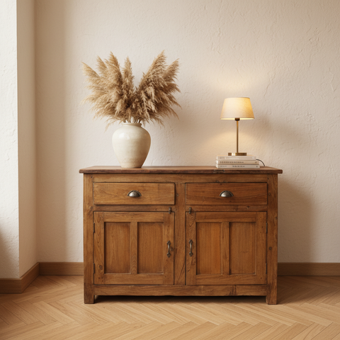Credenza teak vintage ambientata