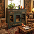 Credenza teal maioliche ambientata