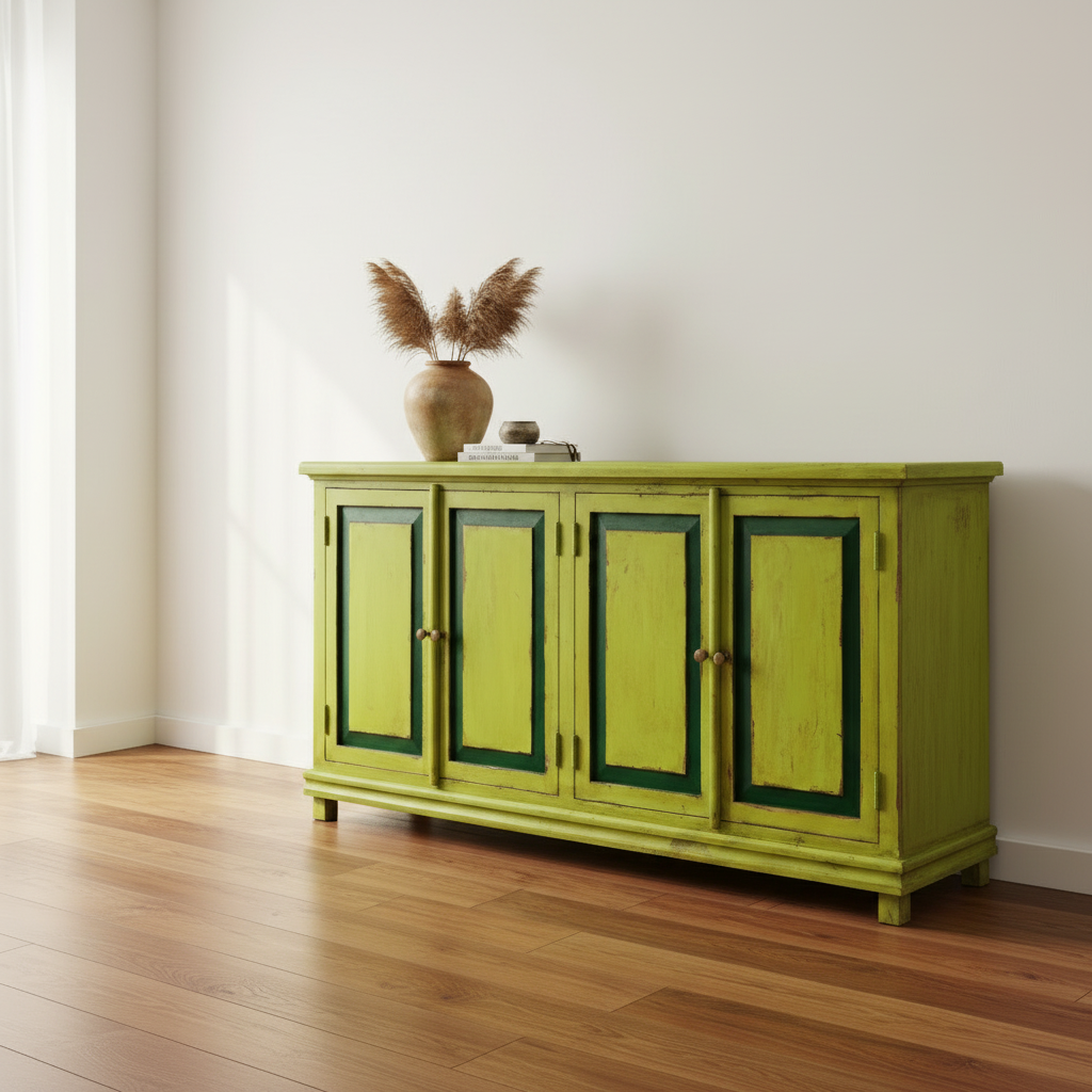Credenza verde lime in ambiente lifestyle