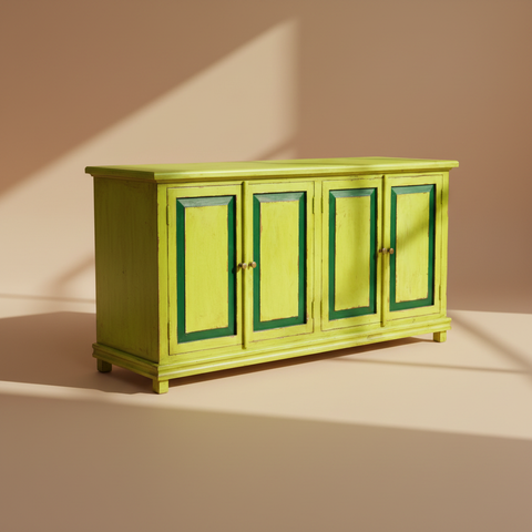 Credenza verde lime sfondo beige