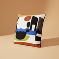 Cuscino artistico astratto su sfondo beige