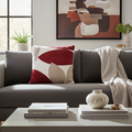 Cuscino astratto in ambiente living contemporaneo