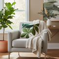 Cuscino botanico in ambiente living