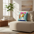 Cuscino Picasso-inspired in ambiente living