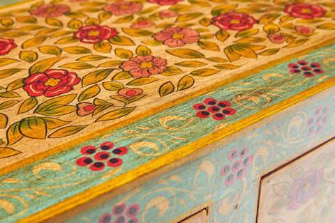 FRIDA - CREDENZA 3 CASSETTI 3 SPORTELLI ROSSO/VERDE